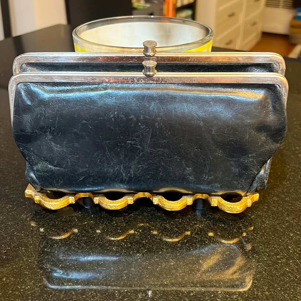 Hobo international black leather wallet